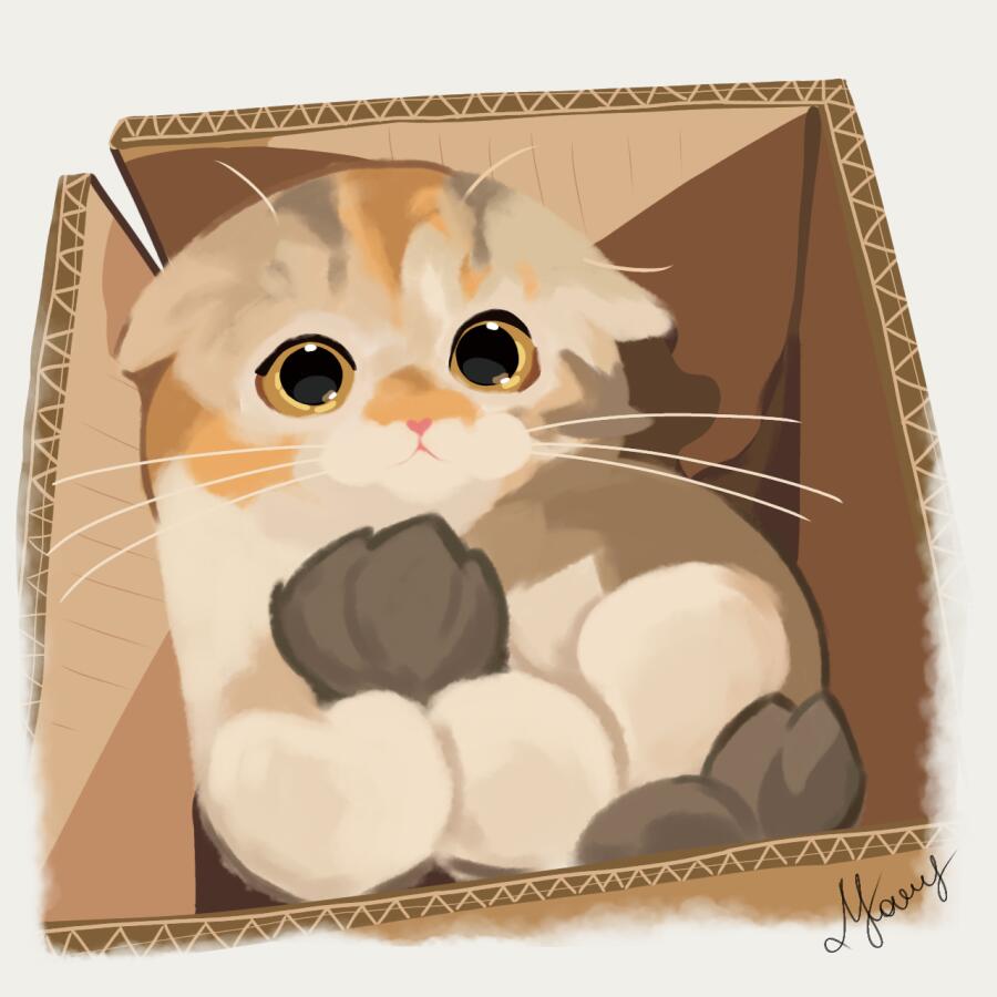 Я пыталась нарисовать котика пальцами (раньше рисовала животных только...