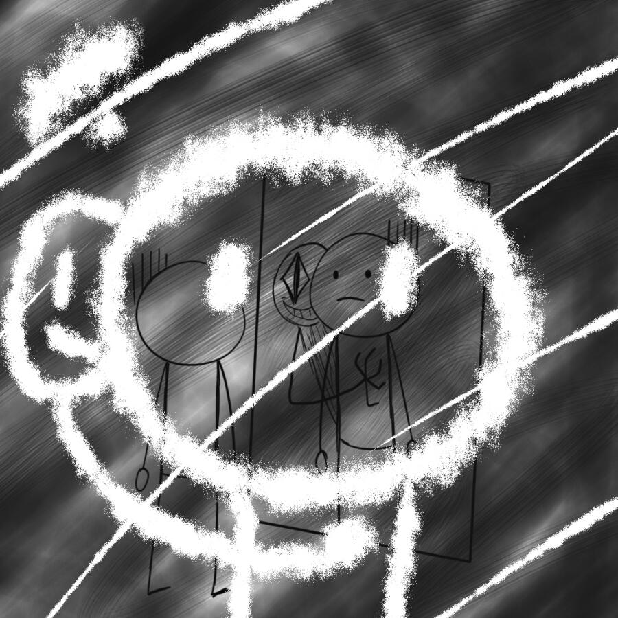 frend in the mirror