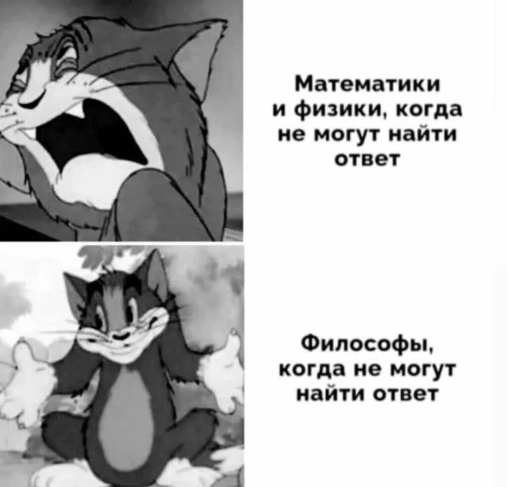 Кот Том смеется над математиками и разводит руками над философами