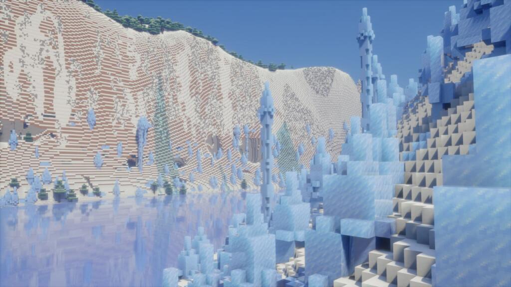 Тёмный скриншот игры Minecraft с текстом IMPERIUM: Reborn на фоне деревьев (2 из 6)