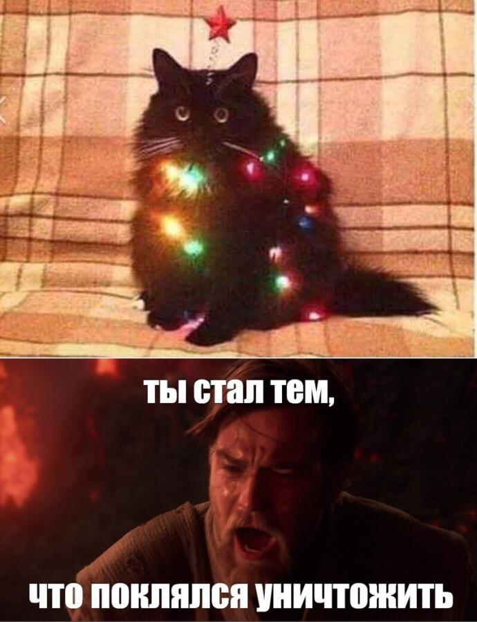 Ещё мем с Тьмой в гирлянде: