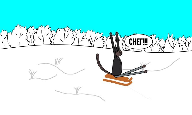 Сегодня у меня выпал снег! Так что кто куда, а я в поле на санях кататься!!!