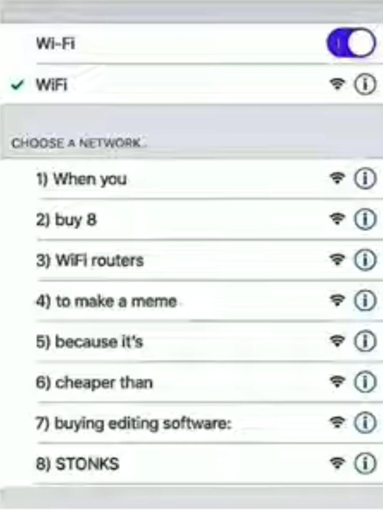 1) Когда ты 2) Покупаешь 8 3) Wifi роутеров 4) Что-бы сделать мем 5) П...