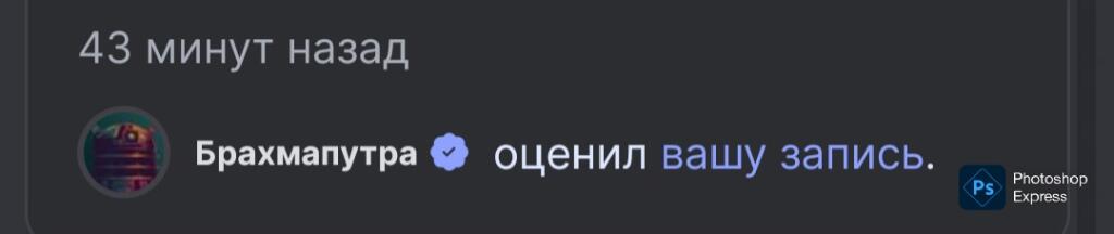 А меня сегодня лайкнул Брахмапутра, а кто из таких важных персон вас лайкнул сегодня?