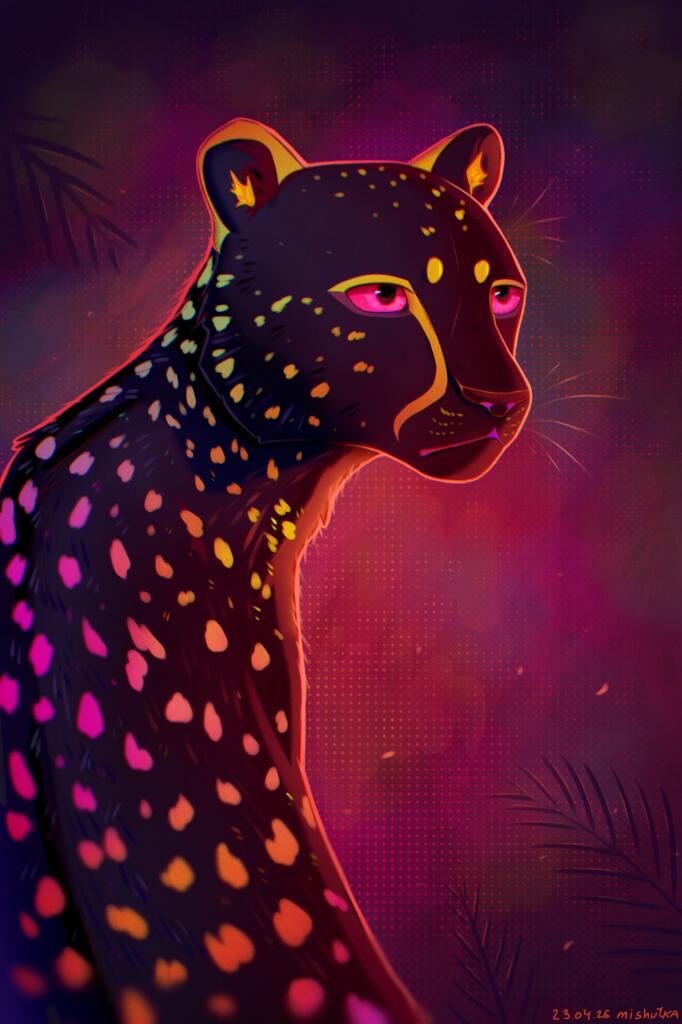 Новы арт!!! 🐆 ⋆🐾°
Давненько я не рисовала крупных кошачьих. 
И бонусом моя старая, но любимая работа почти двух летней