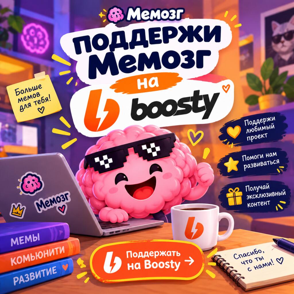 Нравятся обновления? Хочешь больше новых функций? Поддерживай Мемозг на Boosty! https://boosty.to/alexeysova