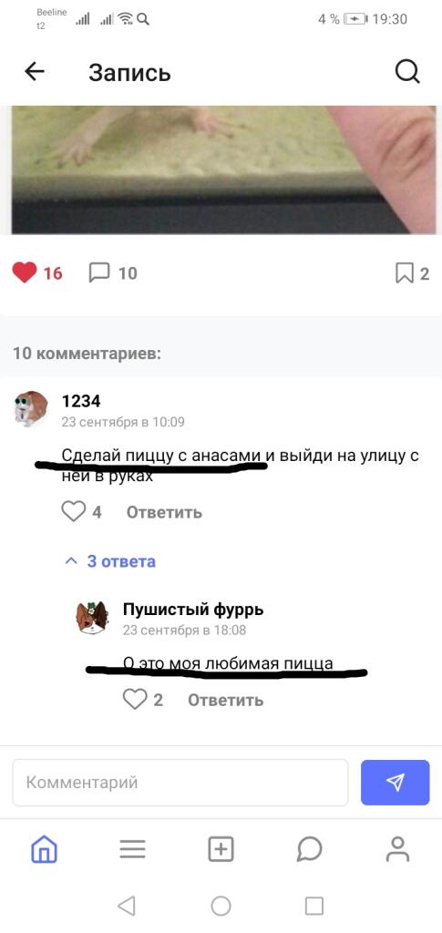 Немного поздно заметил, но всё-же, неужели я нашёл ещё одного человека, который любит пиццу с ананасами (да, если вы не