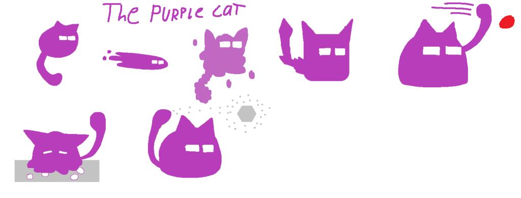 Решил нарисовать (точнее заредизайнить) фиолетового кот из Cats are li...