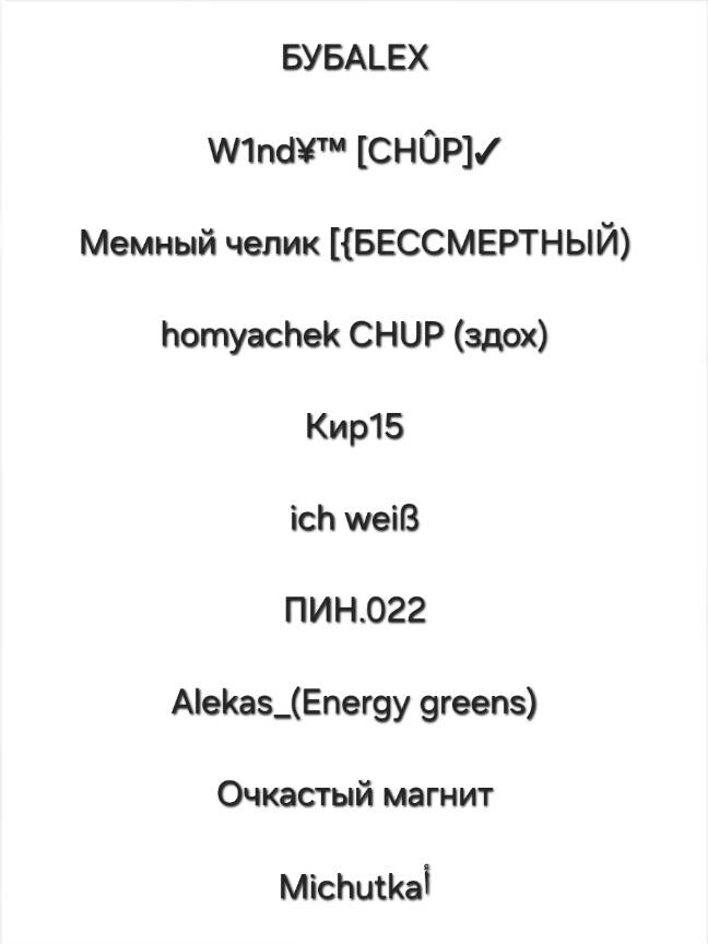 Я хочу поблагодарить тех кто подписались: